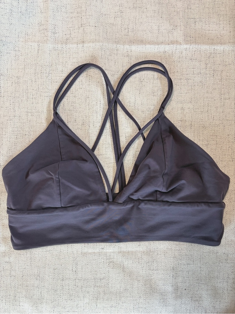 Lululemon Pushing Limits Strappy Sports Bra Size 12 Open Back